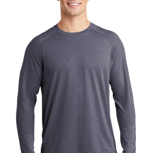 ® PosiCharge ® Long Sleeve Tri Blend Wicking Raglan Tee Thumbnail