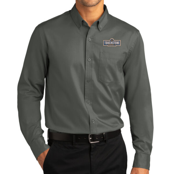 Port Authority® Long Sleeve SuperPro React™ Twill Shirt Thumbnail