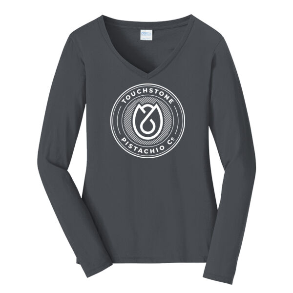 Port & Company® Ladies Long Sleeve Fan Favorite™ V-Neck Tee   Thumbnail