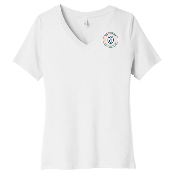 BELLA+CANVAS ® Women’s Relaxed Jersey Short Sleeve V-Neck Tee  Thumbnail